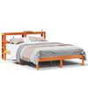 vidaXL Bed Frame with Headboard without Mattress Wax Brown 120x200 cm