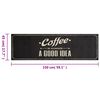 vidaXL Kitchen Rug Washable Coffee Text 45x150 cm Velvet