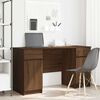 vidaXL Desk with Drawer Brown oak 140 x 49 x 76 cm Engineered wood