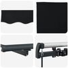 vidaXL Retractable Awning Black 400 x 300 cm Polyester and Steel