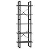 vidaXL Book Cabinet | Grey | Engineered Wood, Metal | Medium | Book Cabinet