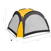 vidaXL Party Tent with LED and 4 Sidewalls 3.6x3.6x2.3 m Yellow