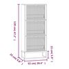 vidaXL Shoe Cabinet White 52x25x120 cm Engineered Wood