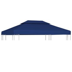 vidaXL 2-Tier Gazebo Top Cover 310 g/m&sup2; 4x3 m Blue