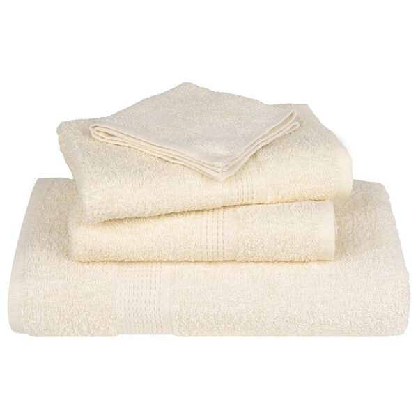 vidaXL Hand Towels "FROGN" 2 pcs Cream 50x100 cm 360 gsm