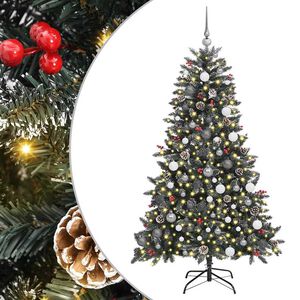vidaXL Artificial Christmas Tree with 300 LEDs with Stand Green 180 cm