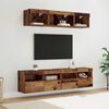 vidaXL TV Wall Units with LED with LED 5 pcs Old Wood 80 x 30 x 40 cm