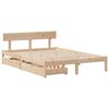 vidaXL Bed Frame without Mattress 150x200 cm King Size Solid Wood Pine