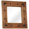 vidaXL Mirror Solid Acacia Wood 50x50 cm
