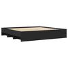 vidaXL Bed Frame without Mattress Black 180x200 cm Super King Engineered Wood