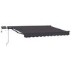 vidaXL Manual Awning Frame with LEDs Anthracite 2.5 x 2 m