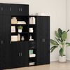vidaXL Bookcase with Drawer Black Oak 30 x 42.4 x 185.2 cm