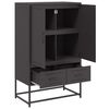 vidaXL Highboard Black 68x39x111.5 cm Steel