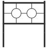 vidaXL Metal Headboard Black 80 cm