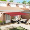 vidaXL Retractable Awning Manual Red 500 x 350 cm Fabric