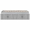 vidaXL Bed Frame with Drawer Grey Sonoma 100 x 200 cm Engineered Wood