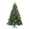 vidaXL Artificial Christmas Tree with 300 LEDs Green 240 cm PE and PVC