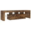 vidaXL TV Cabinet with LED Lights Smoked Oak 140x36.5x40 cm