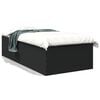vidaXL Bed Frame without Mattress Black 100x200 cm