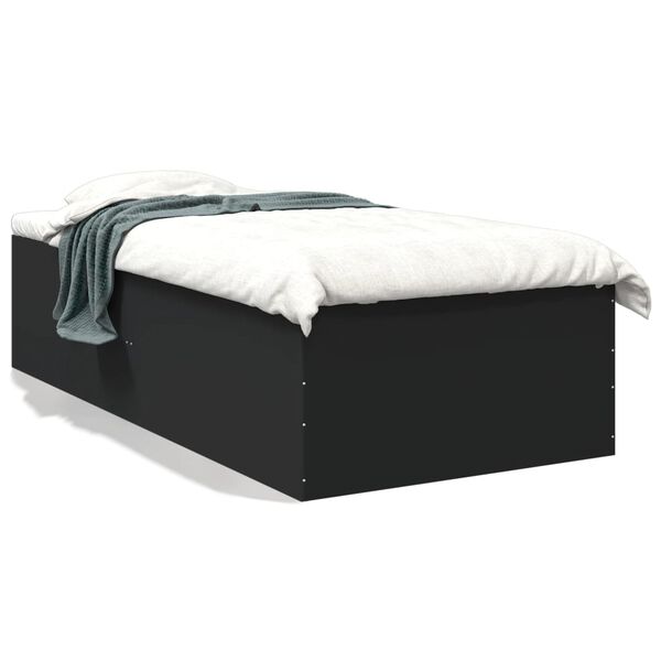 vidaXL Bed Frame without Mattress Black 100x200 cm