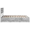 vidaXL Bed Frame with Drawer Concrete Grey 160 x 200 cm Engineer Wood