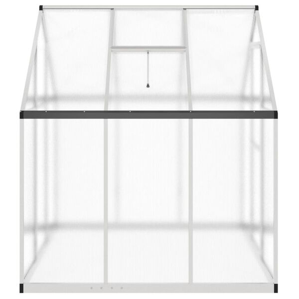 vidaXL Greenhouse with Base Frame Silver 169x169x195 cm Aluminium