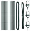 vidaXL Fence Posts Manual 13 pcs Green Ø32mm 170 cm Galvanised steel