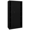 vidaXL Office Cabinet with Sliding Door Black 90x40x180 cm Steel