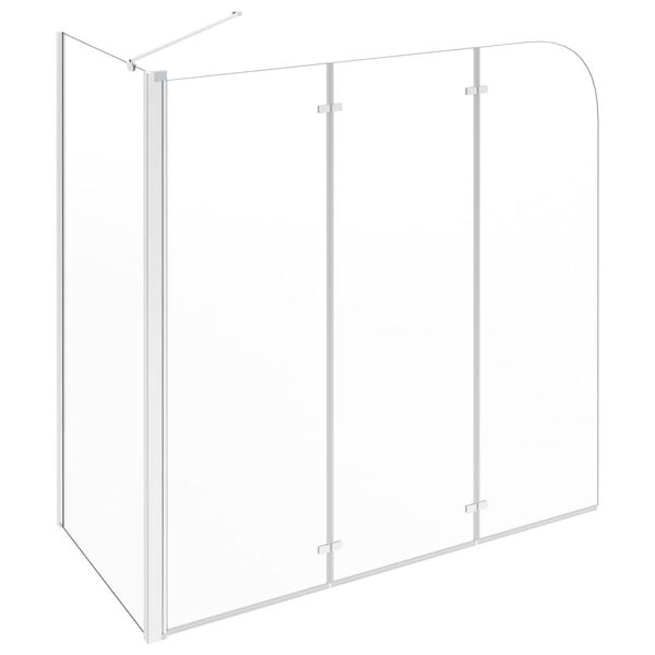 vidaXL Bath Enclosure 120x69x130 cm Tempered Glass Transparent