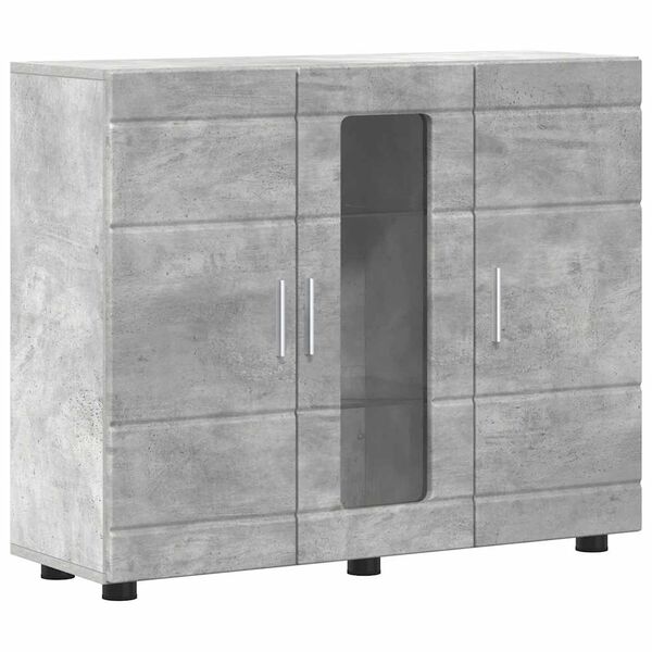 vidaXL Sideboard Concrete grey 55.5 x 29 x 100 cm Engineered Wood