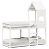 vidaXL Bunk Bed without Mattress White 75x190 cm Small Single Solid Wood Pine