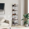 vidaXL Bookshelf 5-Tier Smoked Oak 35x30x174 cm Engineered Wood