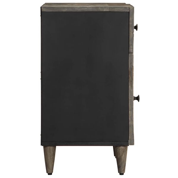 vidaXL Bedside Cabinet Light Grey 50x33x60 cm Solid Wood Mango