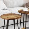 vidaXL Side Table Set with Shelf 2 pcs Old Wood and Black