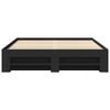 vidaXL Bed Frame without Mattress Black 150x200 cm King Size Engineered Wood