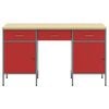vidaXL Work Cabinet with Drawer with Lock 3 pcs Red 150 x 55 x 85 cm