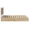vidaXL Storage Bed with Drawer Sonoma Oak 140 x 190 cm Engineered Wood