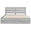vidaXL Bed Frame Grey Sonoma 200 x 200 cm Solid Pine Wood