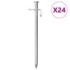 vidaXL Tent Pegs 24 pcs 19,5 cm 8 mm Galvanised Steel