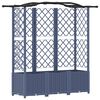vidaXL Raised Bed with Trellis and Roof Grey 163 x 40 x 141 cm PP