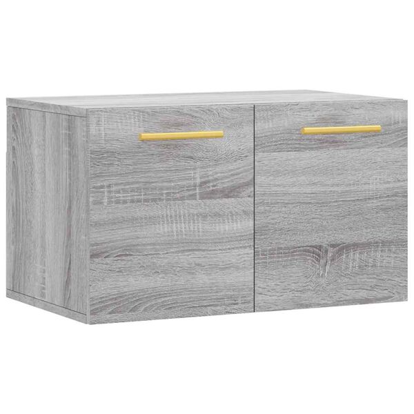 vidaXL Wall Cabinet Grey Sonoma 60x36.5x35 cm Engineered Wood