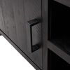 vidaXL TV Cabinet Black 110x35x48 cm Solid Pinewood