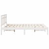 vidaXL Bed Frame White 140 x 190 cm Solid Pine Wood