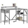 vidaXL Desk with Drawer Grey Sonoma 120 x 79 x 86.5 cm Engineered Wood