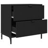 vidaXL Bedside Table Black 63.5 x 36 x 61 cm Engineered wood