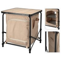 Redcliffs Camping Table with Cupboard Beige 48x48x53.5 cm