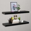 vidaXL Floating Wall Shelves 2 pcs Black 100x20x3.8 cm