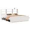 vidaXL Bookcase Bed without Mattress White 180x200 cm Super King Solid Wood Pine