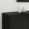 vidaXL TV Units Wall-mounted 6 pcs Black oak Engineered wood