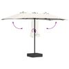 vidaXL Garden Parasol Sand and Anthracite 385 x 209 x 244 cm Polyester